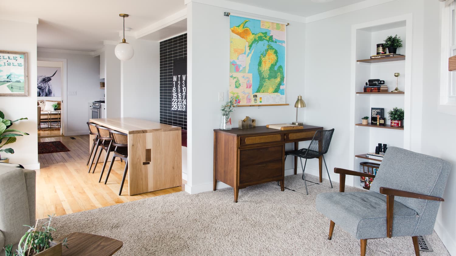 Roll top desk store in living room